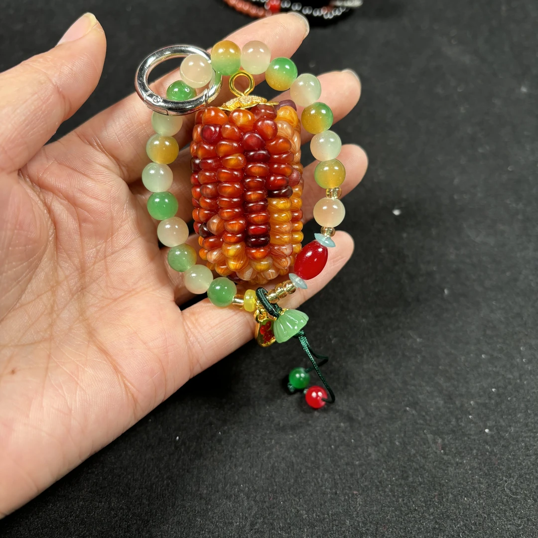 彩色文玩玉米88 女生装饰品 生日礼物 可送人，可盘玩挂件
