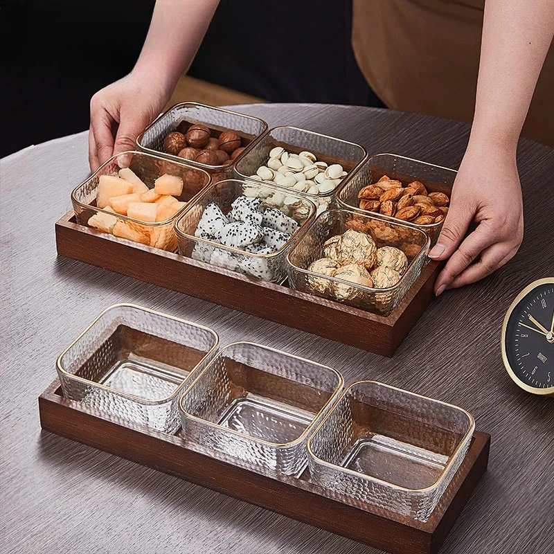 轻奢高档水果盘客厅家用茶点茶几零食糖干果坚果小吃碟点心收纳盒