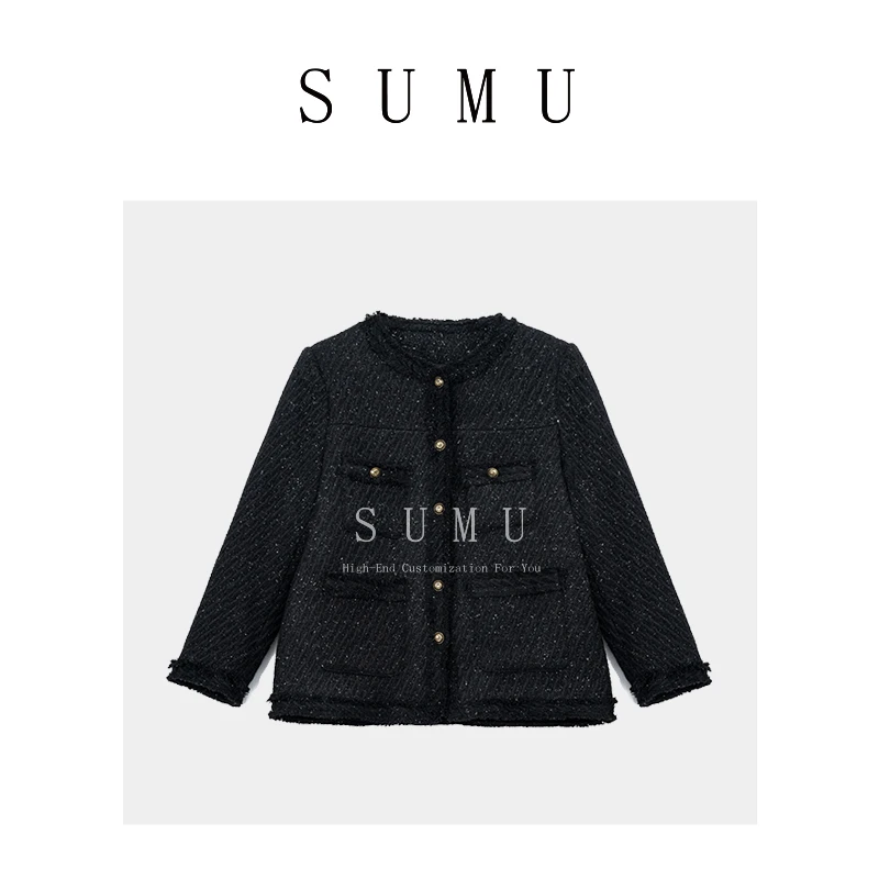 宿慕SUMU 女款小香风鹅绒服12.3 冬季2023新款百搭外套53517