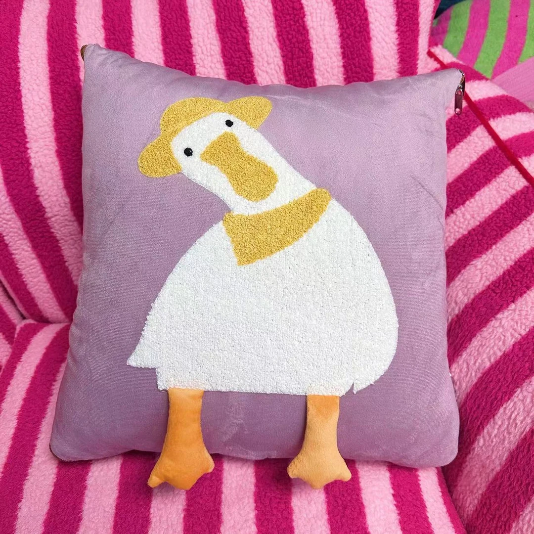 限-【孤品细绒萌萌鸭】-车载折叠多功能二合一抱枕被保暖两用