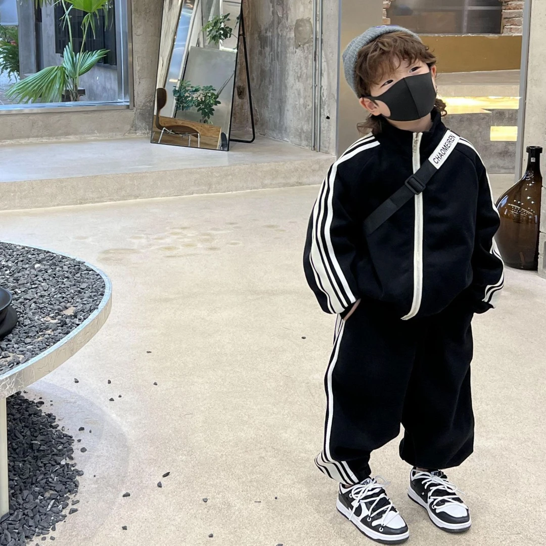 【小扬哥推荐】儿童运动卫衣套装春秋新款童装男女童韩版外套洋气