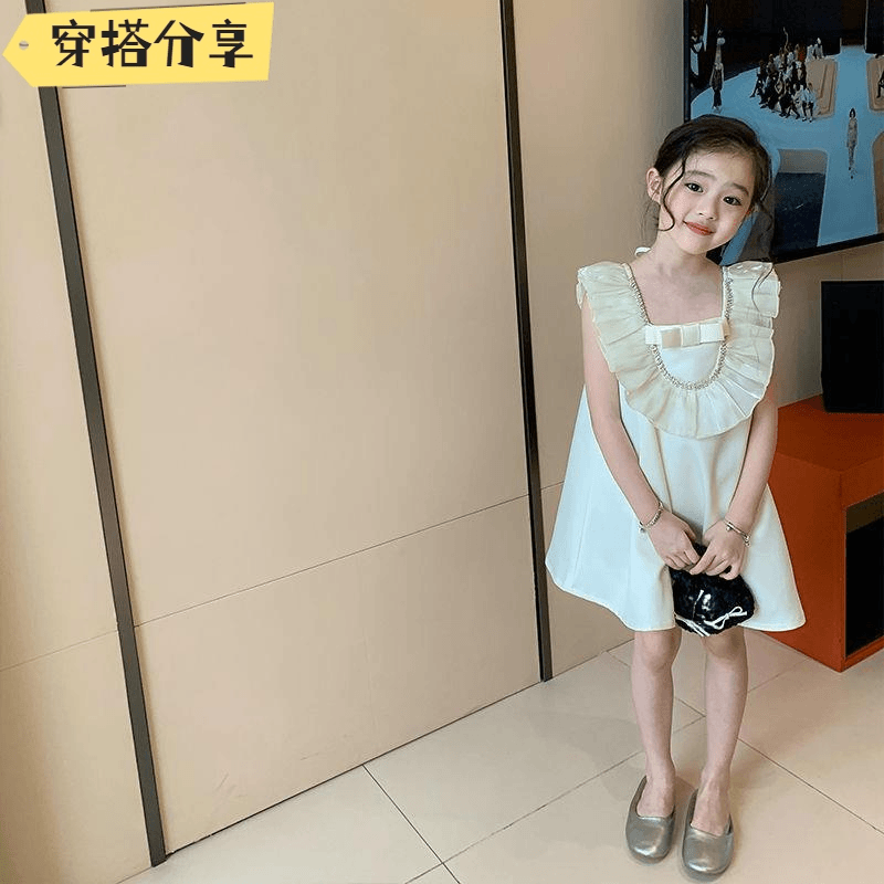 女童夏季连衣裙洋气儿童甜美女孩公主裙2024新款韩版宝宝夏WWM2