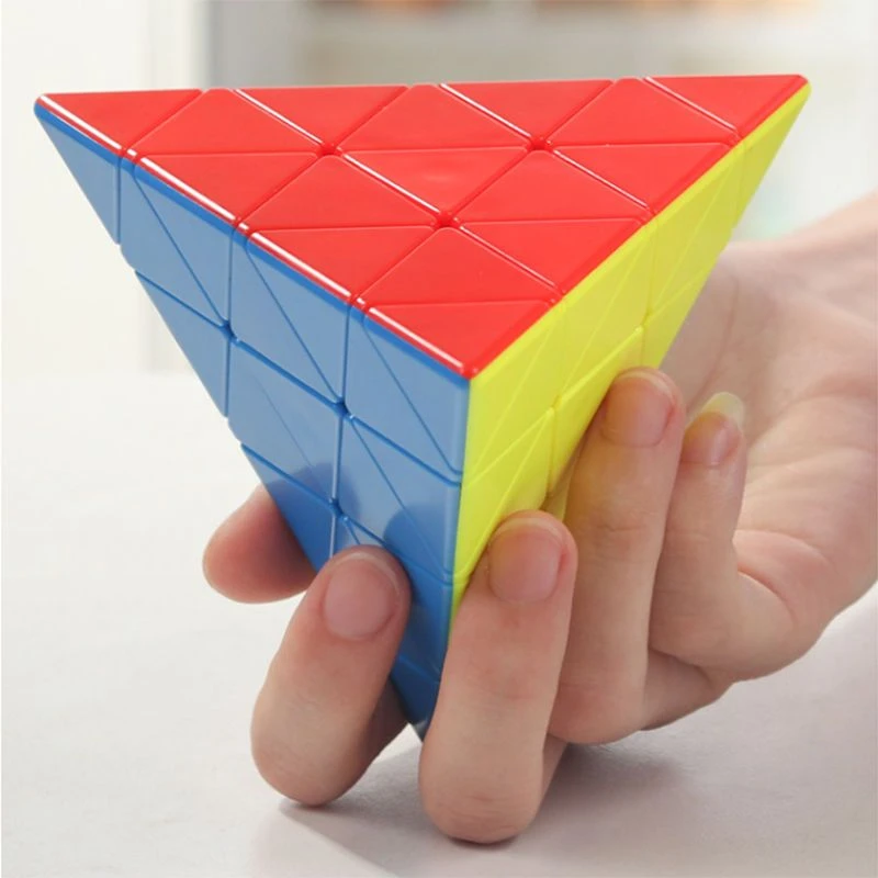 宜生四阶金字塔魔方4阶异形三角形比赛专用顺滑实色儿童益智玩具