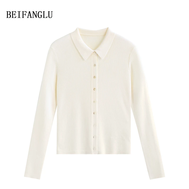 北方鹿 定染安可拉红！精纺细支羊毛早秋气质POLO领坑条针织衫6286