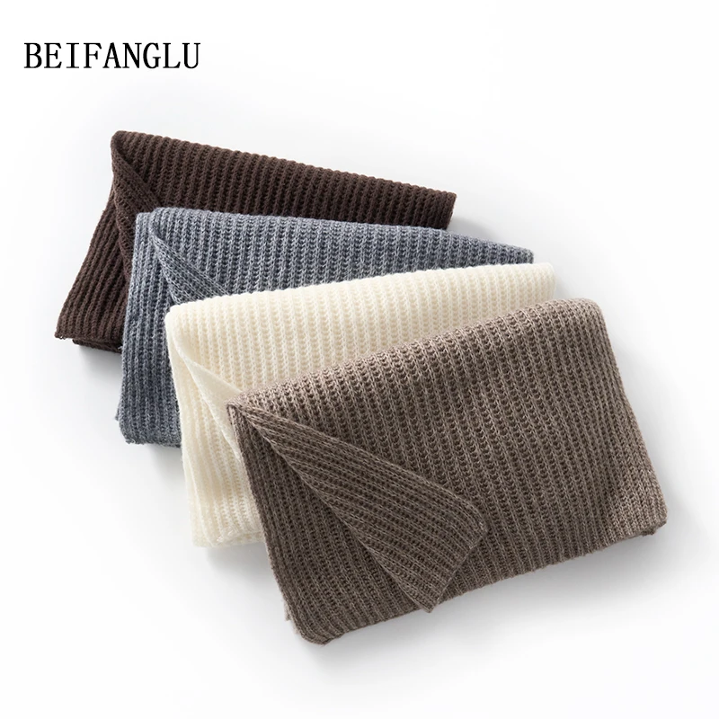 北方鹿 细腻不扎脖！天丝羊毛羊绒2024冬气质百搭纯色针织围巾2701