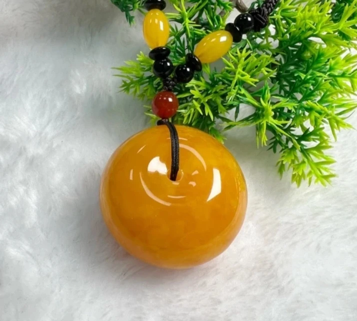 w043古巴新蜜纯色(红 )平安扣