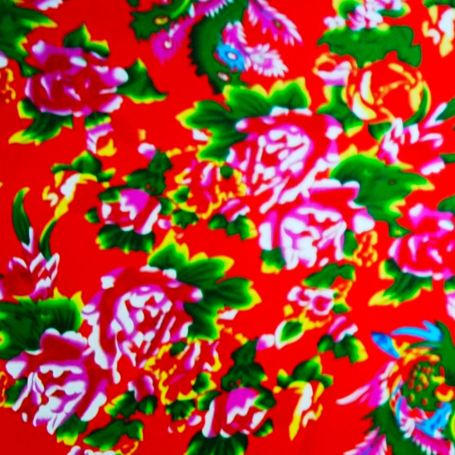 【人造棉棉绸100%棉】东北大花网红款！服装面料【2米包邮】