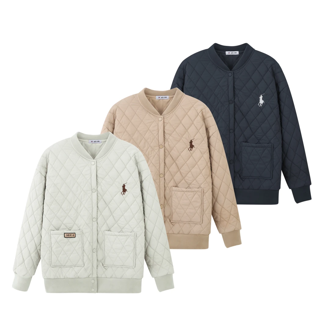 秋冬菱格外穿时尚休闲加绒加厚保暖卫衣冬舒适百搭女士外套Q2375