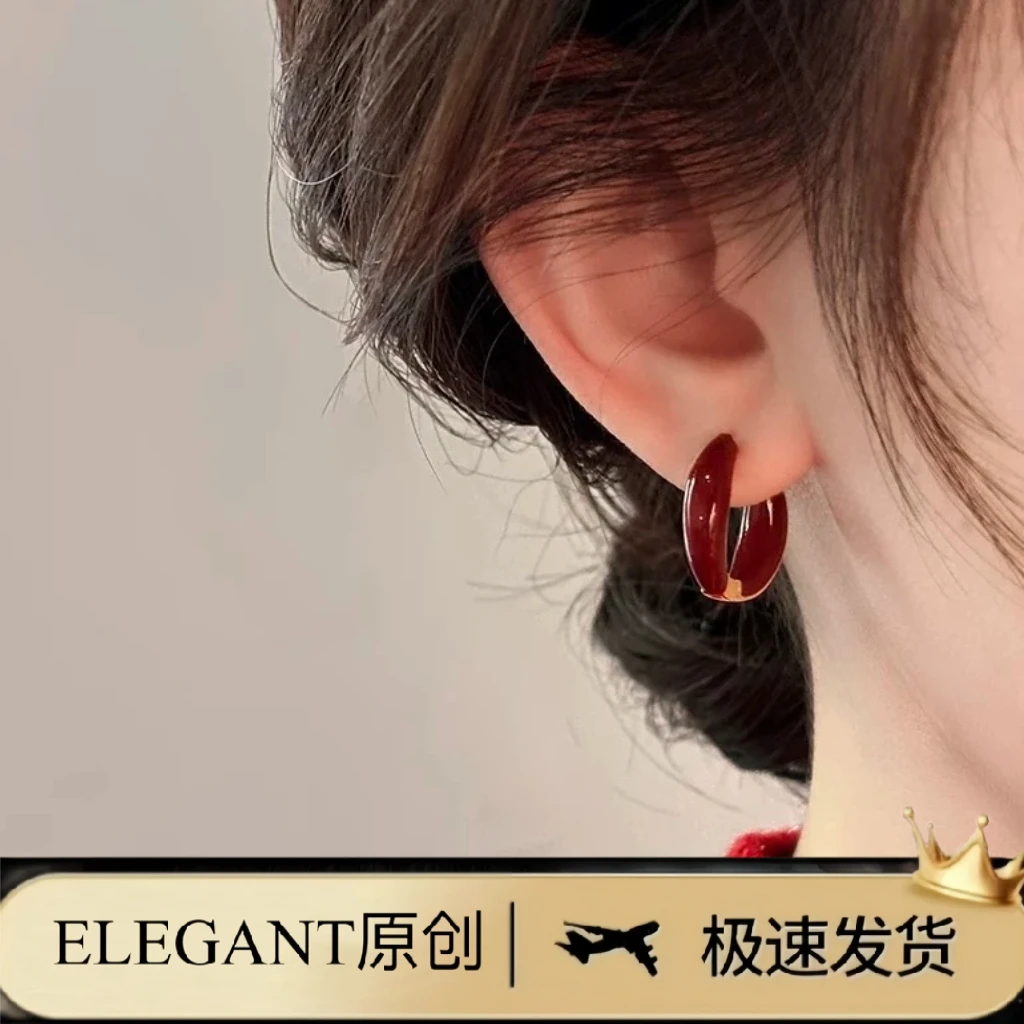 铜合金耳饰 1342「安格拉」法式复古简约耳圈小众时尚百搭高级感