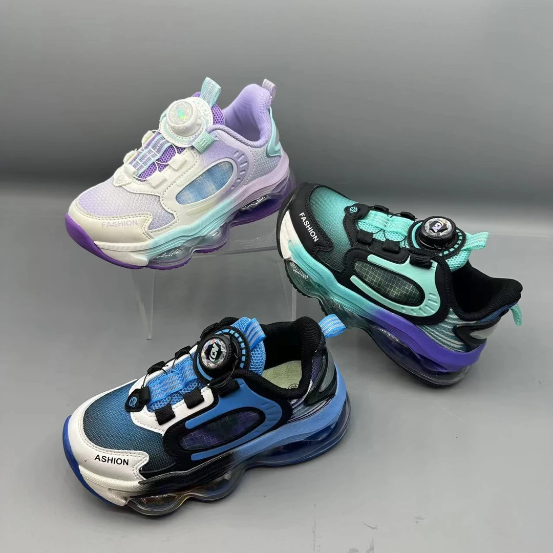 8008儿童童鞋双网旋转扣童鞋休闲鞋百搭时尚男童女童运动老爹鞋32