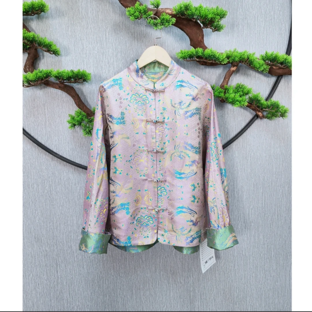 【千奈莉 】飞鸾翔凤国风宋锦双穿上衣