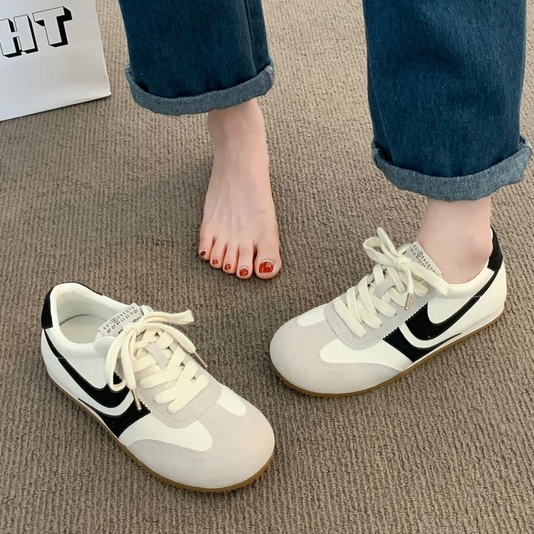 平底阿甘鞋女鞋子2024新款春秋爆款板鞋休闲运动鞋复古小白德训鞋