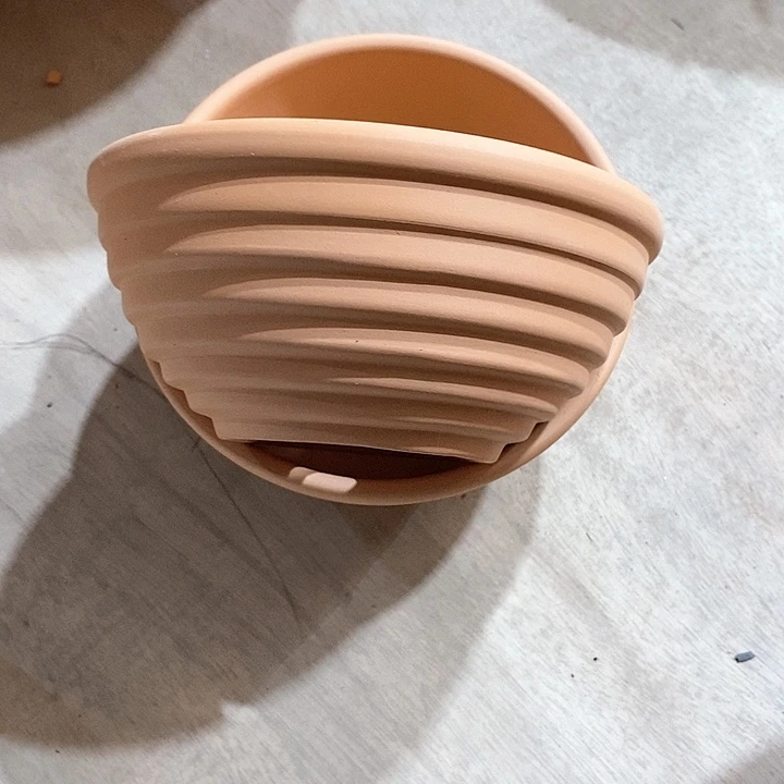 红陶20CM以下罗纹碗盆15×6.5-2个小号