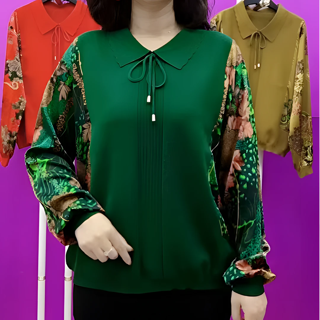 女装2025早秋新款针织打底衫洋气妈妈高档气质宽松娃娃领休闲毛衣