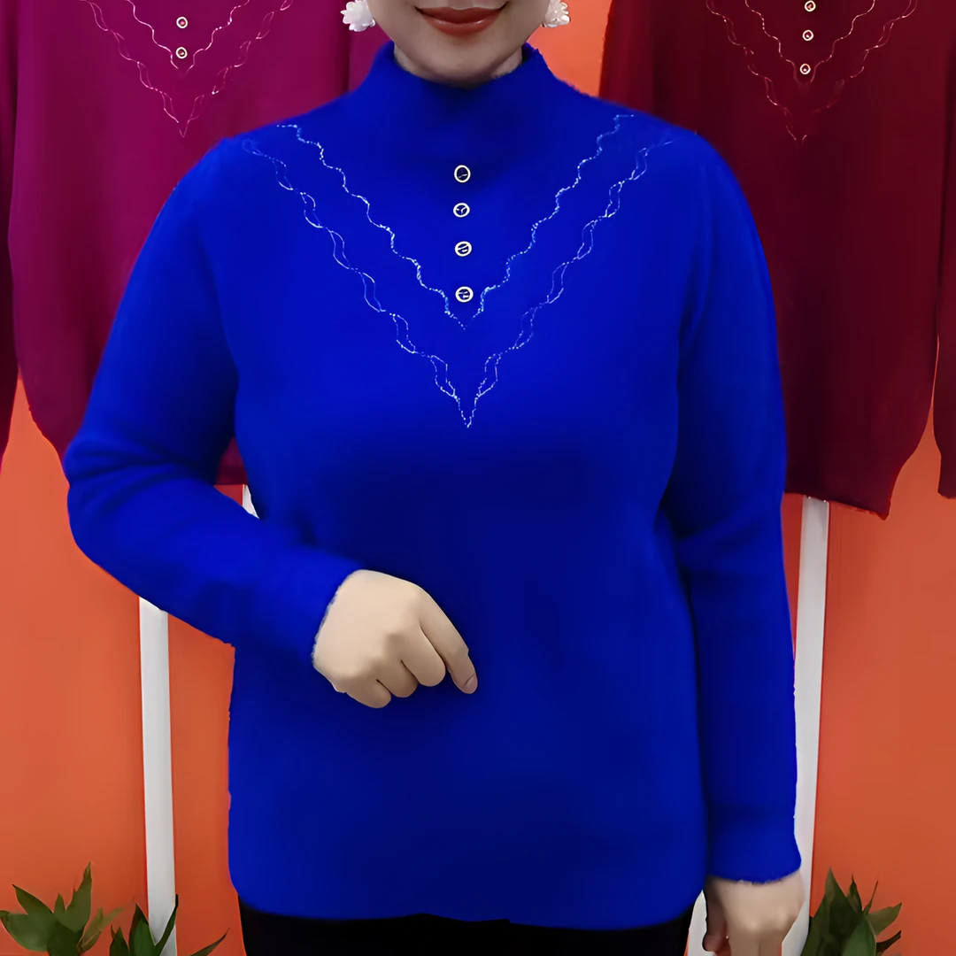 秋冬季新款中年妈妈加厚水貂绒保暖毛衣气质休闲减龄时尚气质女装