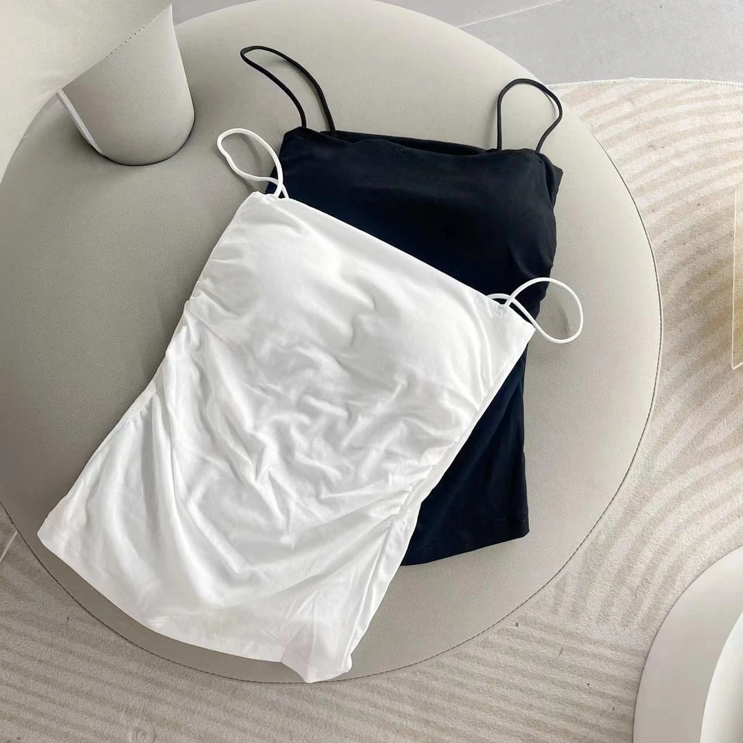 zhaoxiaopao/赵小泡皱褶设计弹性非常大的小吊带