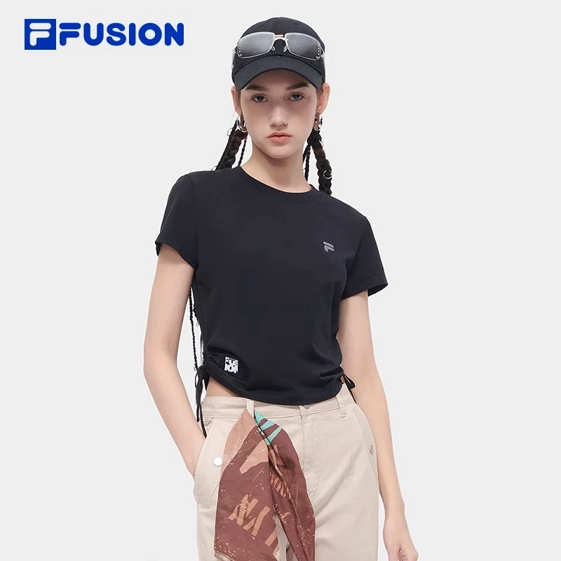 斐乐潮牌针织短t2024夏新款夏季紧身T恤短袖衫T11W423102