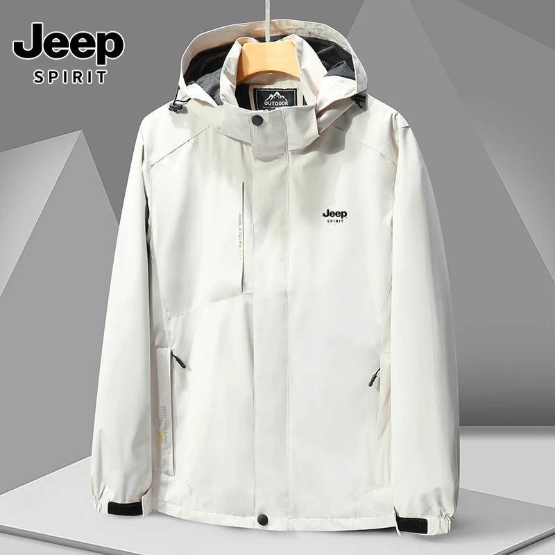 JEEP吉普春秋559-户外运动登山防风防水夹克外套情侣休闲冲锋衣