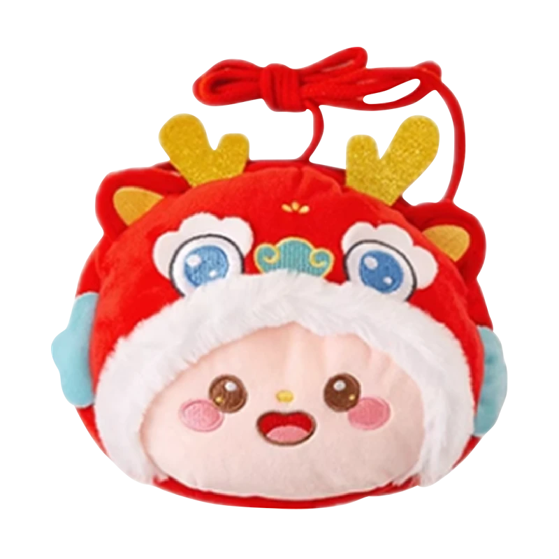 新年压岁钱红包龙年吉祥物毛绒小挎包