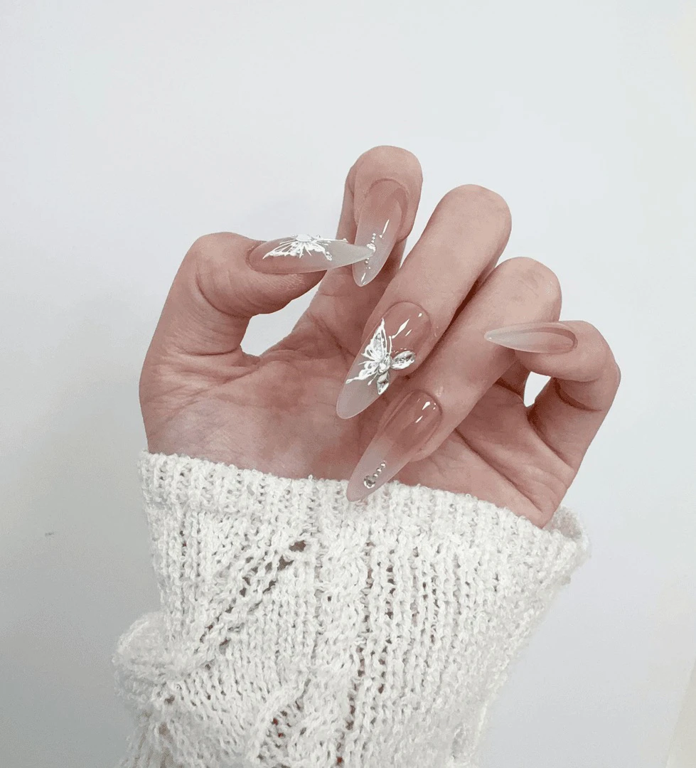 【蝶之恋】蝴蝶美甲 嬛嬛美甲 纯手工穿戴甲