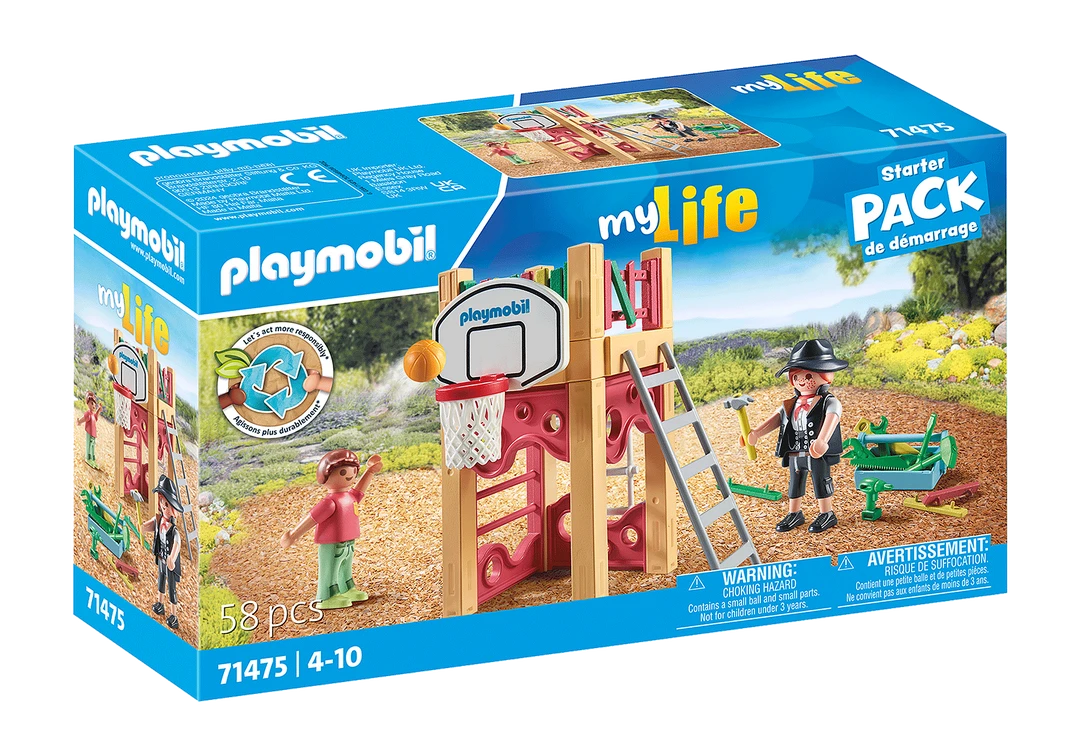 摩比世界 71475 修篮球架的木匠 科学育儿