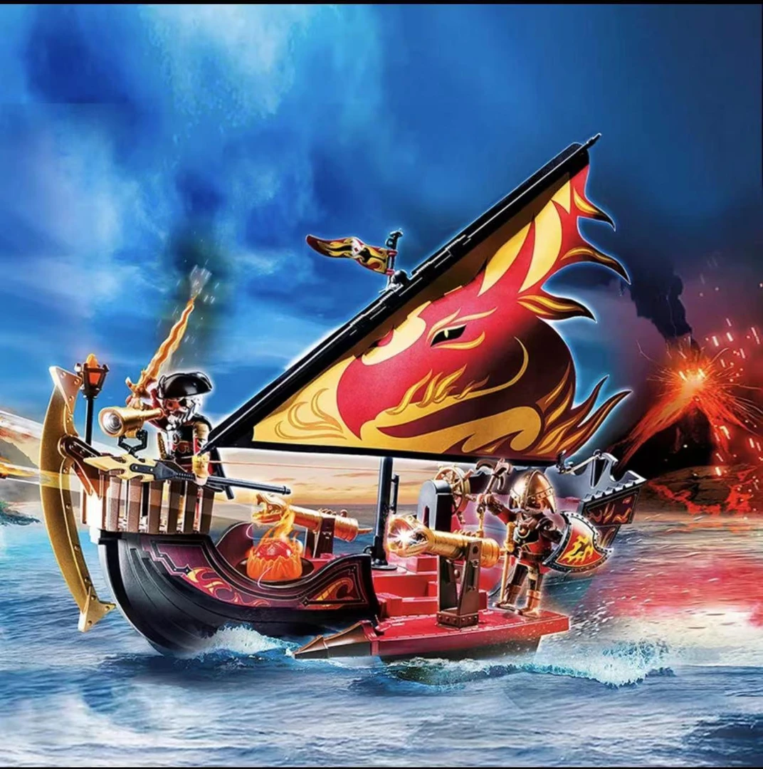 摩比世界 70641 伯纳姆突袭者消防船 科学育儿玩具