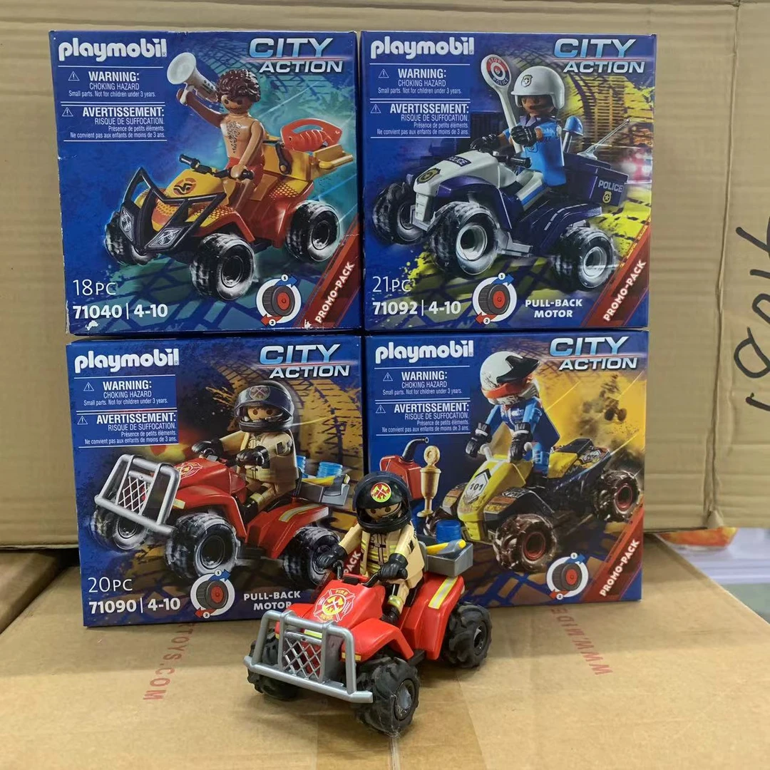 摩比世界消防回力越野车玩具