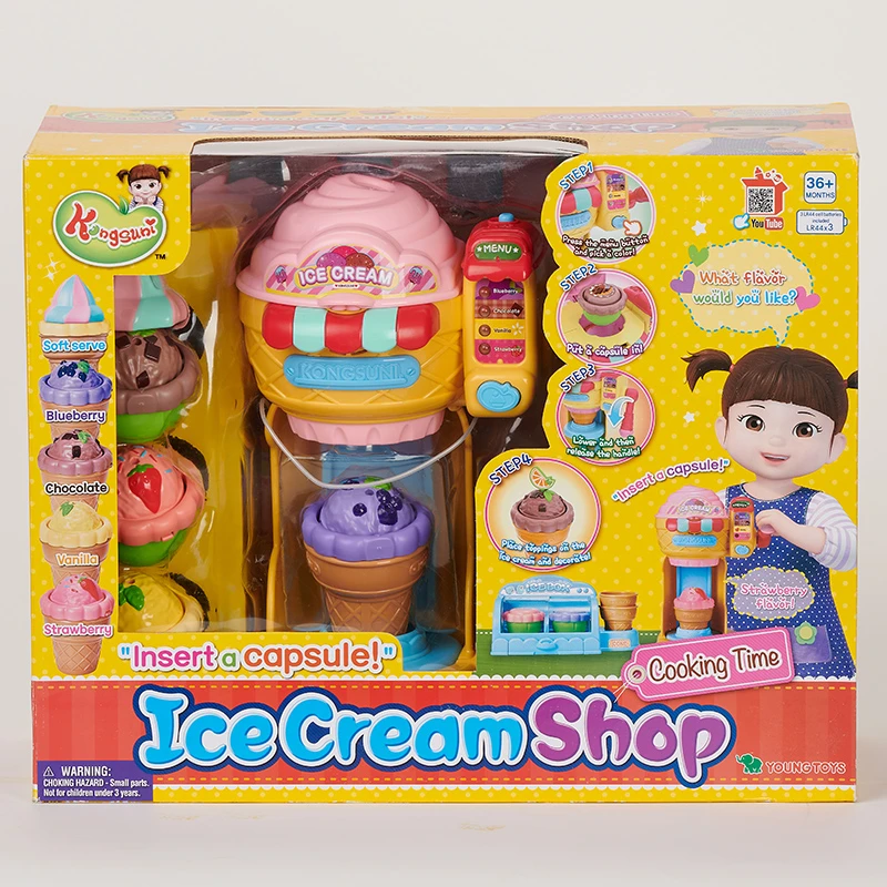 韩国小豆娃娃 快乐冰淇淋店 男孩女孩过家家仿真玩具 科学儿童