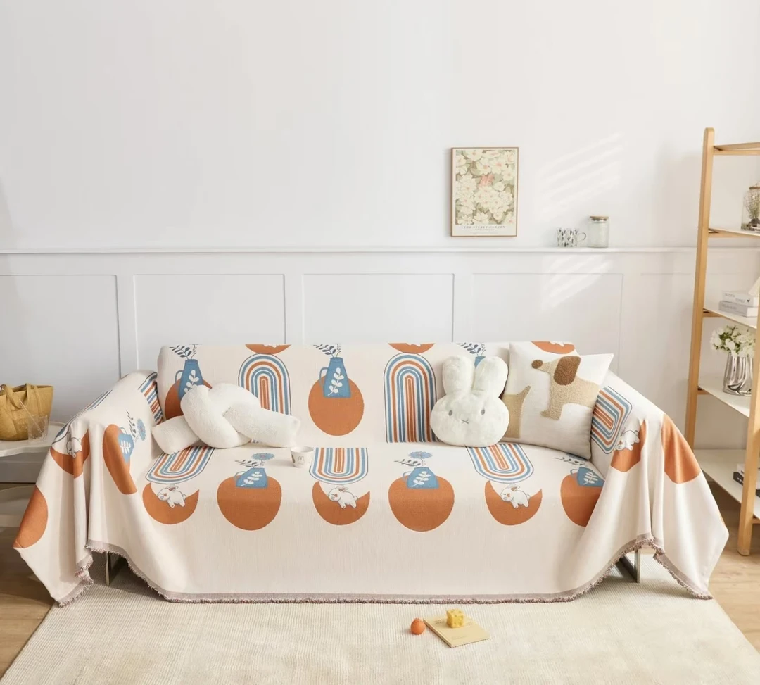 （兔兔揽月）2025新款四季通用网红爆款沙发盖巾沙发垫万能全包沙发