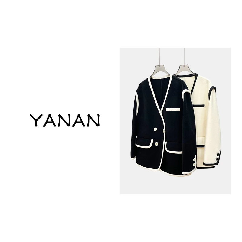 断码清仓【亚楠本楠】法式气质高级感包边小香风羊毛上衣3217