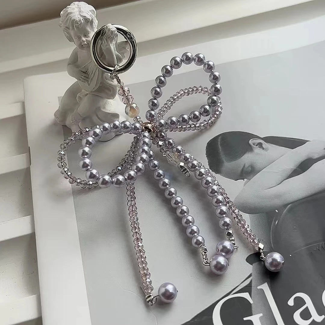 B60 紫夜蝴蝶结 原创设计手机链