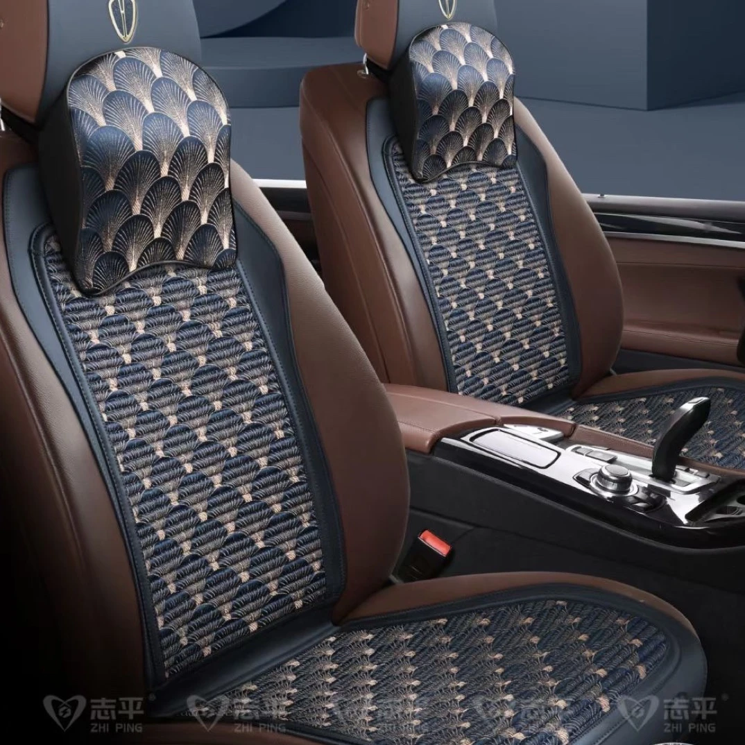 蜀锦刺绣腰线版马鞍坐垫