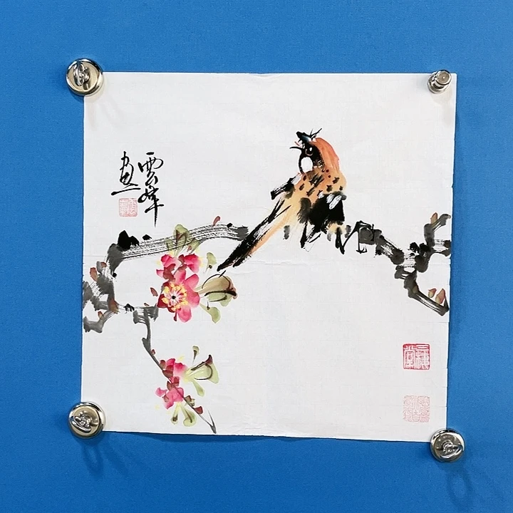 绘画吴云峰一平尺花鸟