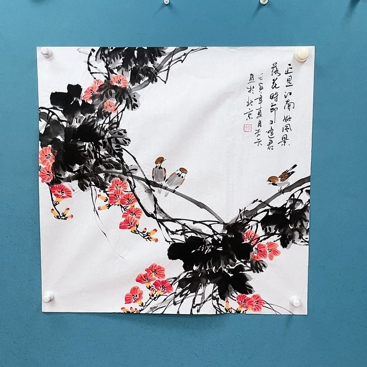 绘画李卡画家花鸟
