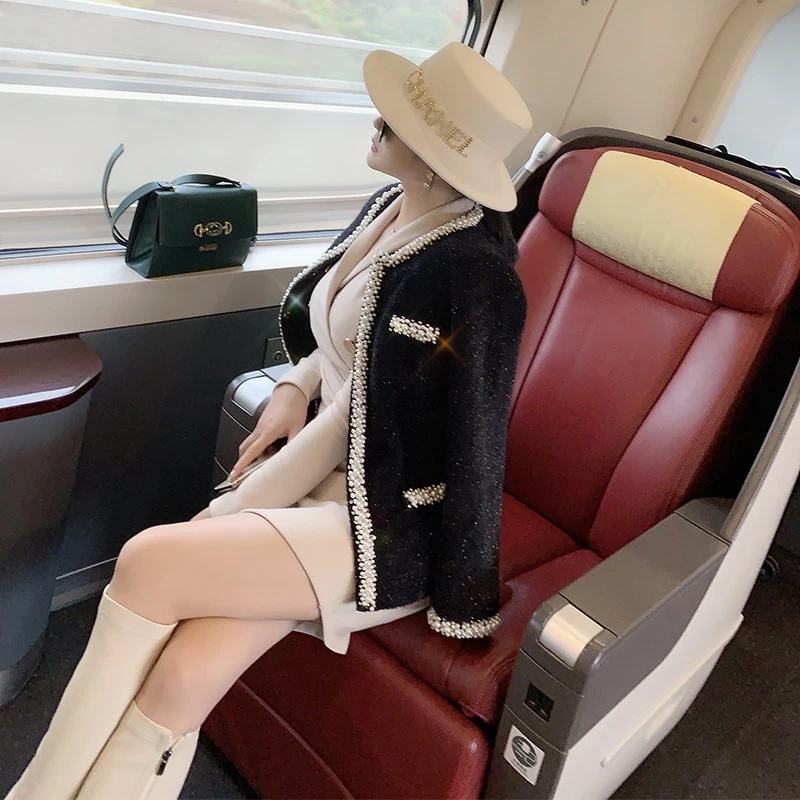 魅鹊 16059 富家千金的小香风外套