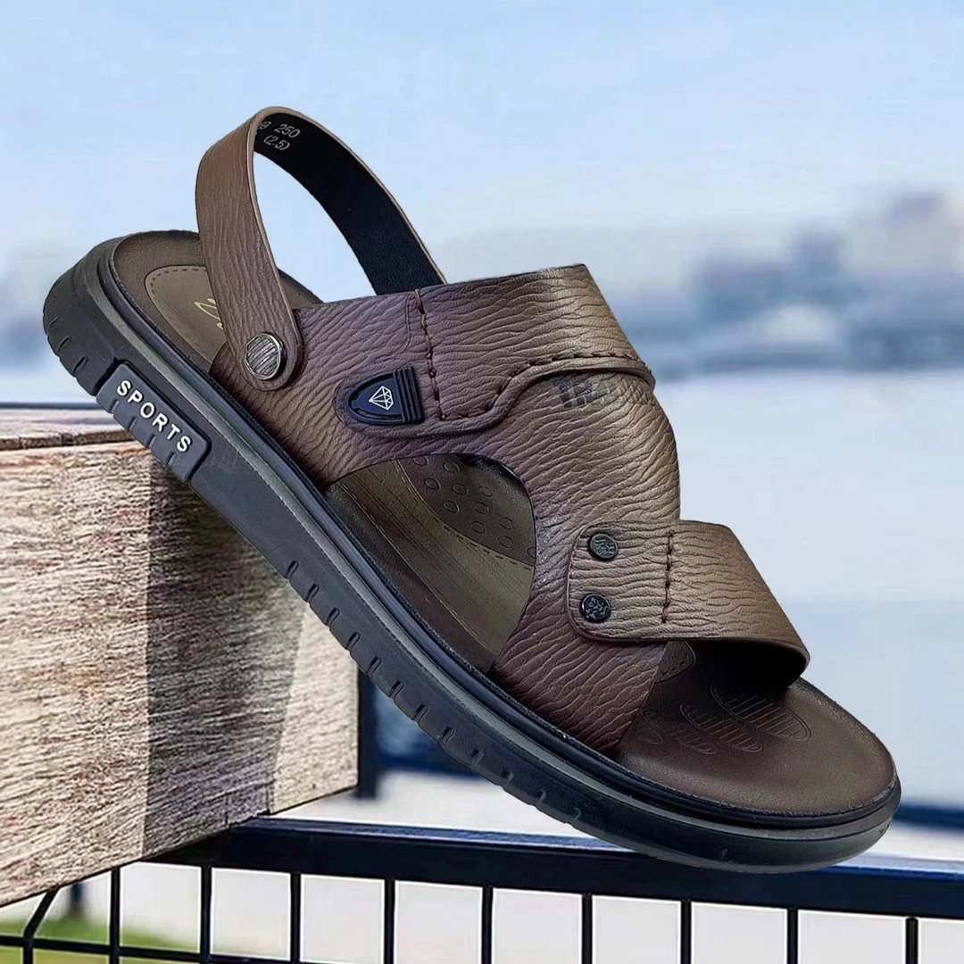 YOUYIJIAN男士沙滩鞋户外休闲夏季真皮外穿舒适凉鞋DS 068-938259