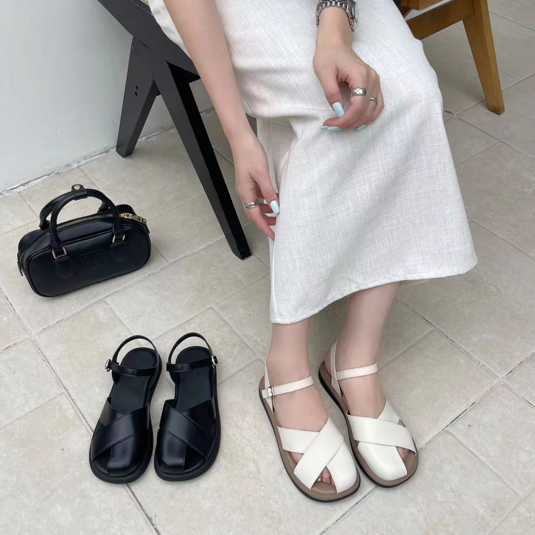 包头拖鞋女夏季外穿2024新款镂空平底凉拖鞋618-5