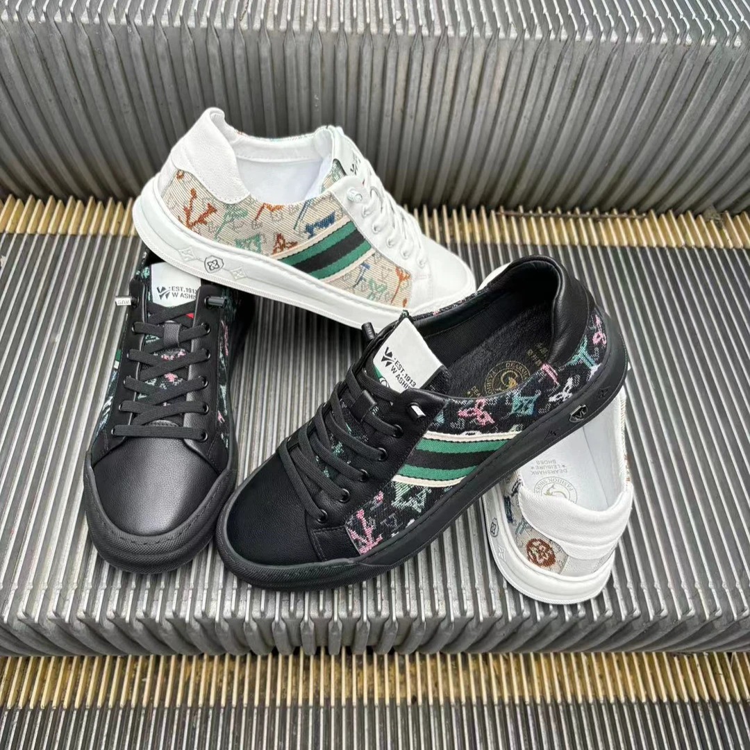 2024夏季新款真皮男士一脚蹬休闲板鞋155-4160078