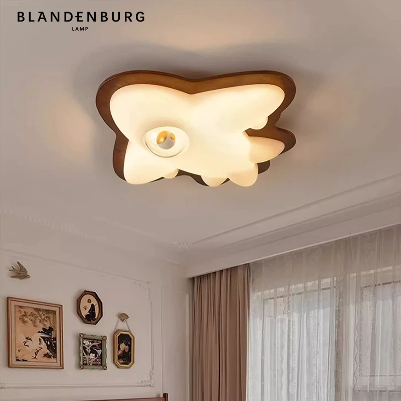 飞机吸顶灯法式复古卧室房间灯浪漫氛围感童趣全光谱护眼儿童房灯