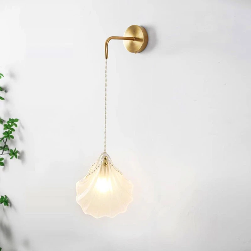 铂阑灯堡贝壳壁灯法式轻奢浪漫温馨灯饰北欧极简创意艺术感书房灯