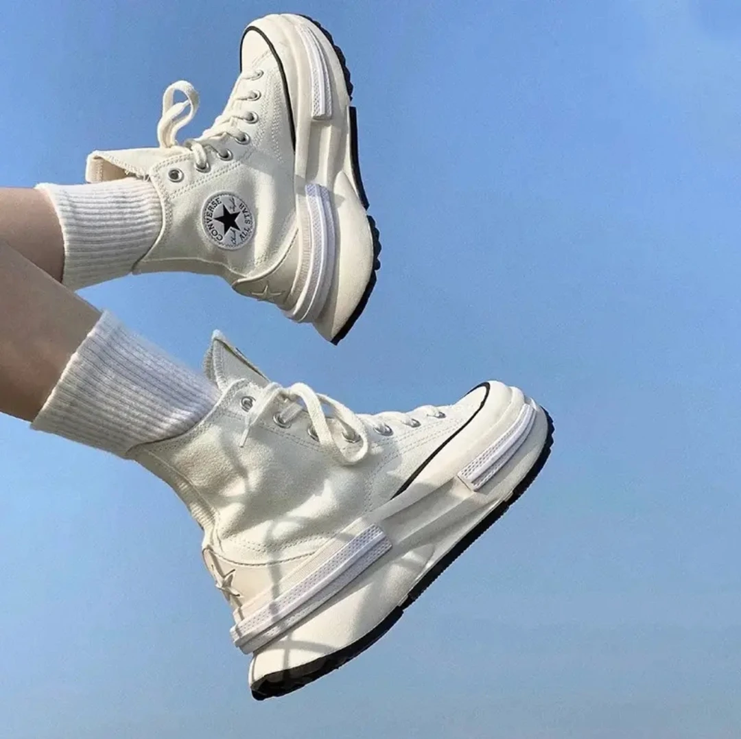 Converse潮流复古厚底防滑耐磨軽便高帮帆布鞋男女同款潮鞋