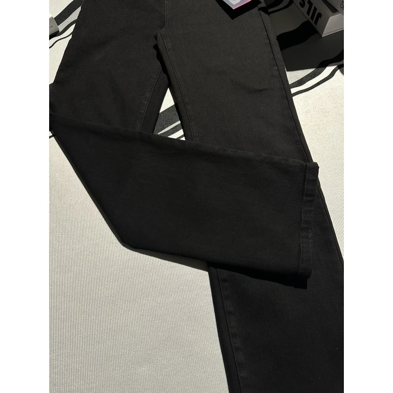 2024S/W 新款春秋黑色高腰显瘦修身弹力九分紧身直筒牛仔裤爆款