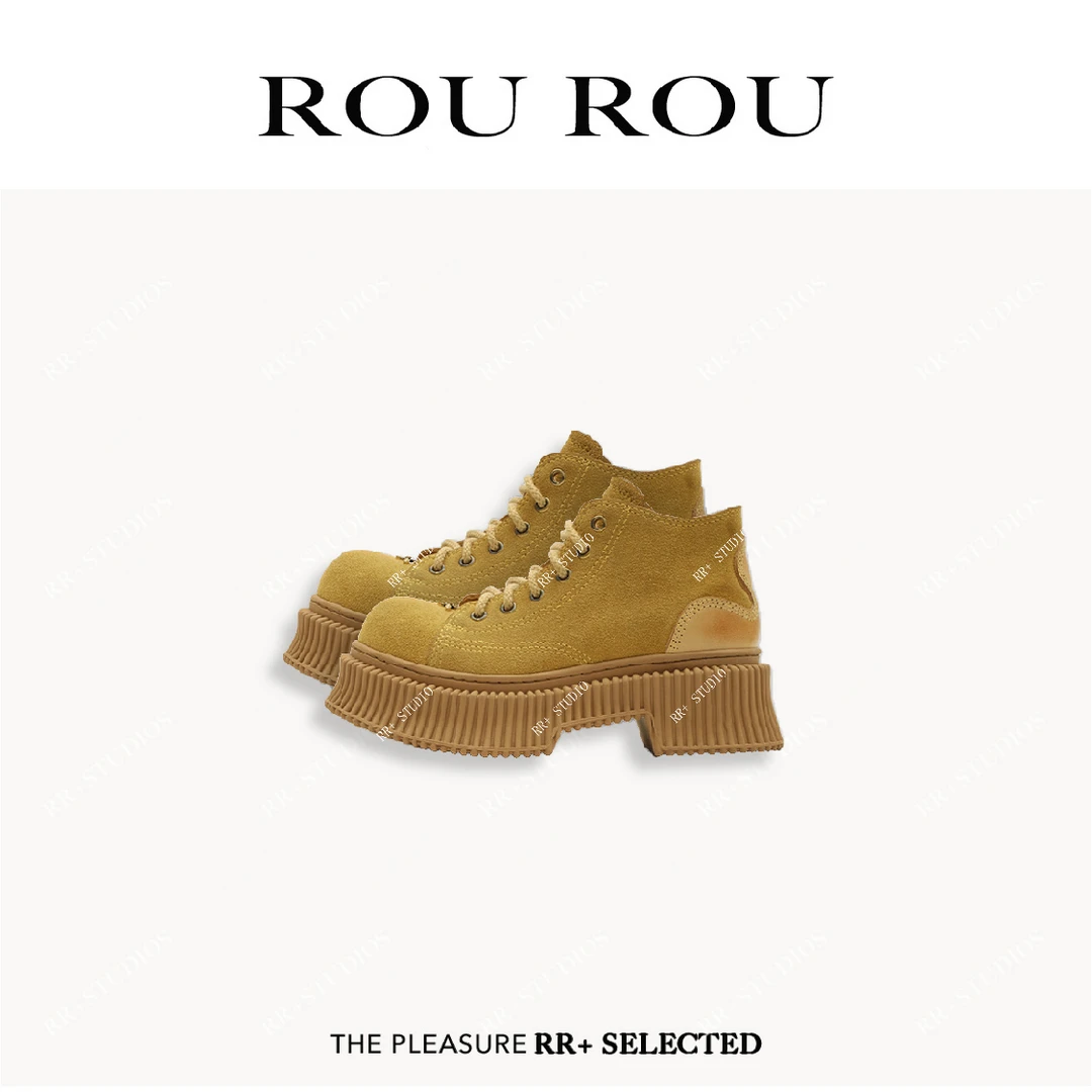 『豆公子』  X888经典低帮沙漠靴女休闲百搭厚底增高大黄靴