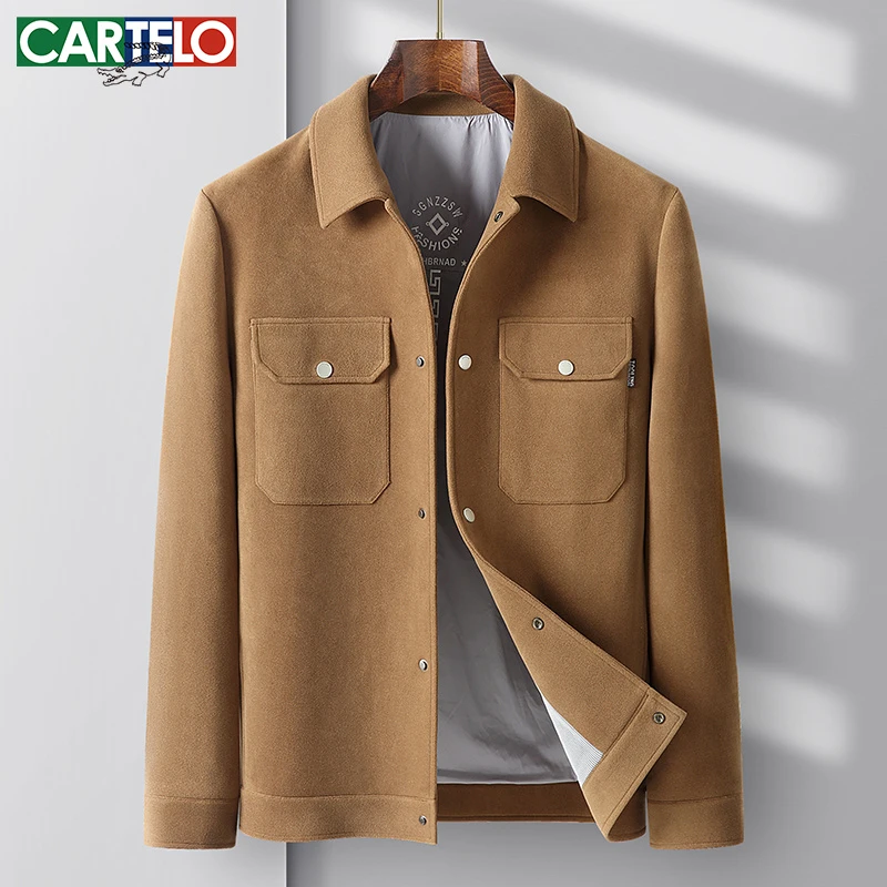 卡帝乐鳄鱼外套秋冬男装轻奢商务休闲夹克简约舒适上衣新款