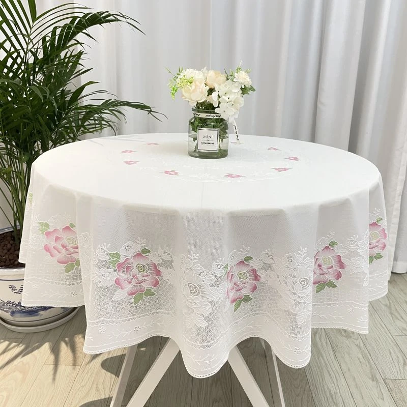 防水塑料小圆桌布防烫免洗家用茶几桌布北欧小清新PVC圆形餐桌布