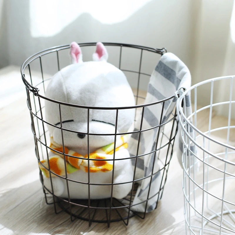 铁艺脏衣篮北欧风脏衣桶金属工业风洗衣篓酒店浴室衣服尿布收纳桶