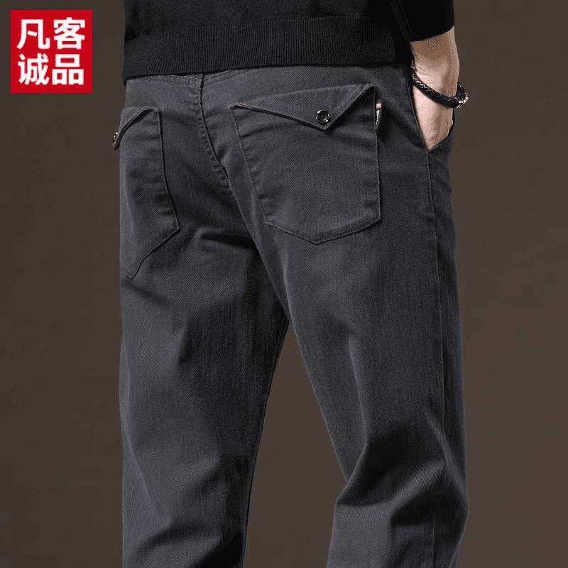 VANCL/凡客诚品高端休闲裤男士加绒加厚新款秋冬季修身直筒长裤子