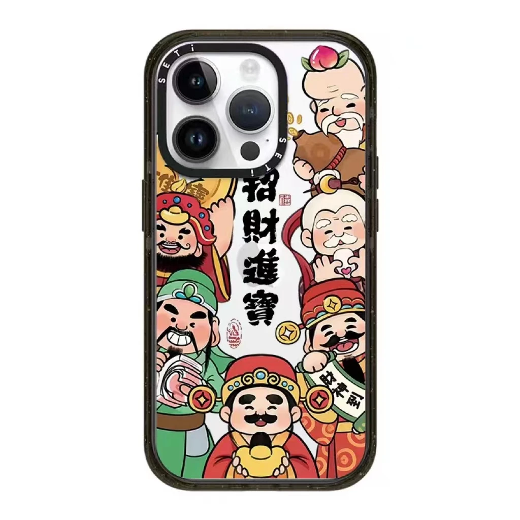 高版本亚克力新年财神爷iphone15promax手机壳