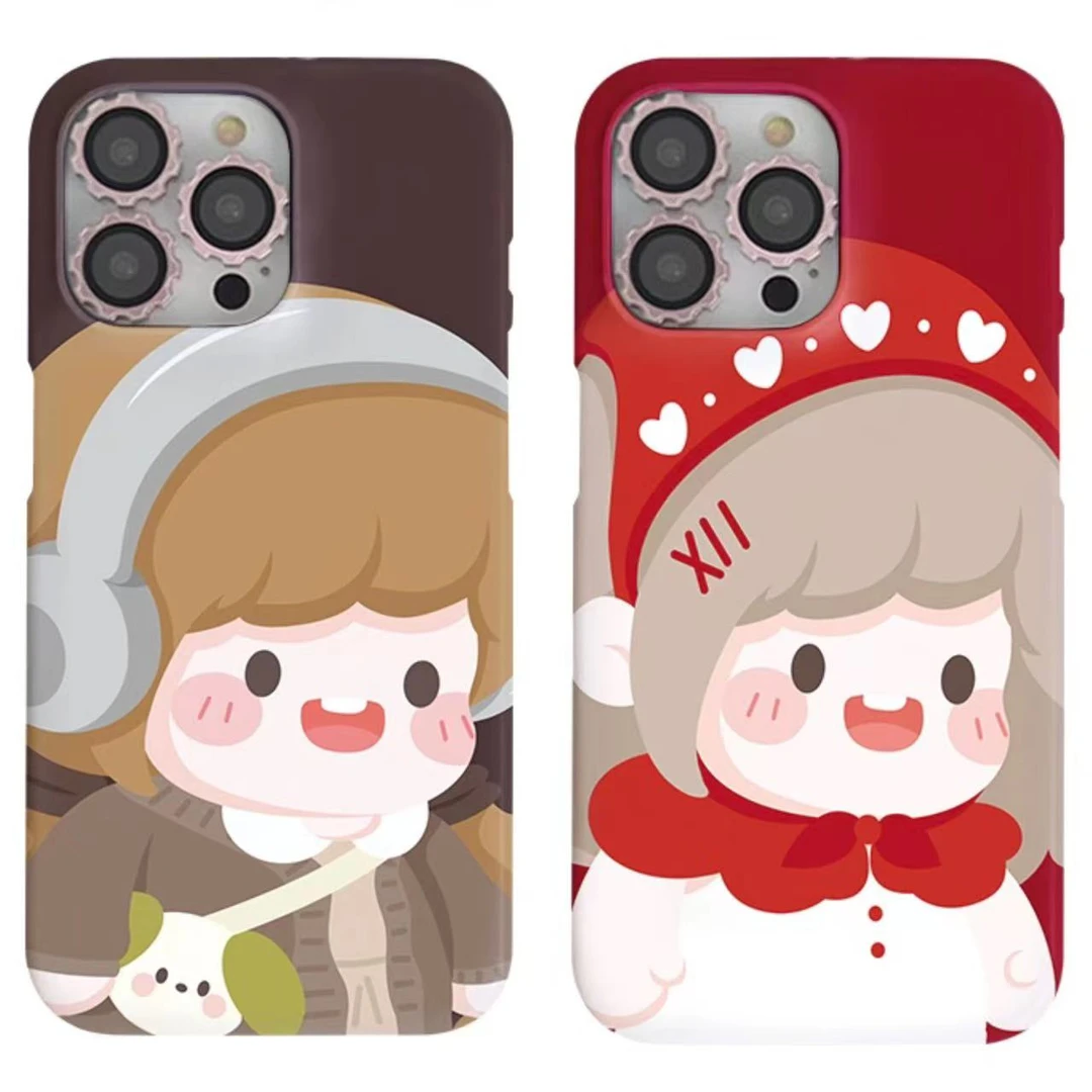 【壳壳不卖专属】原创韩国纯进口菲林单壳芝芝酱半包iphone手机壳