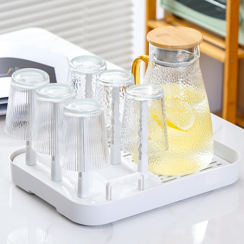 轻奢杯子架家用高颜值杯架双层倒挂沥水架杯子收纳架水杯置物架